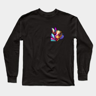 Colorful Art Deco French Bulldog Long Sleeve T-Shirt